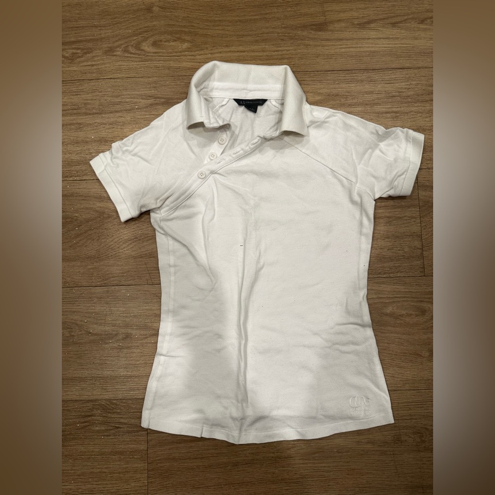 A/X Armani Exchange side button polo shirt